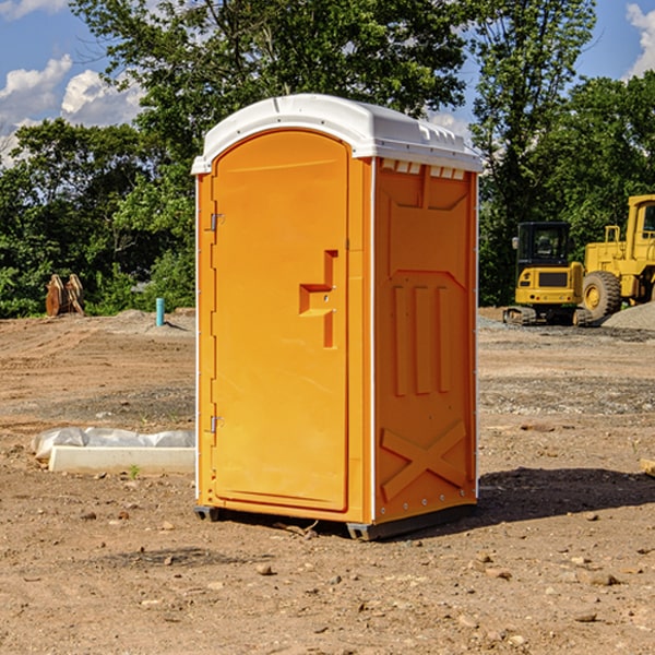 what is the cost difference between standard and deluxe portable restroom rentals in Anderson Missouri